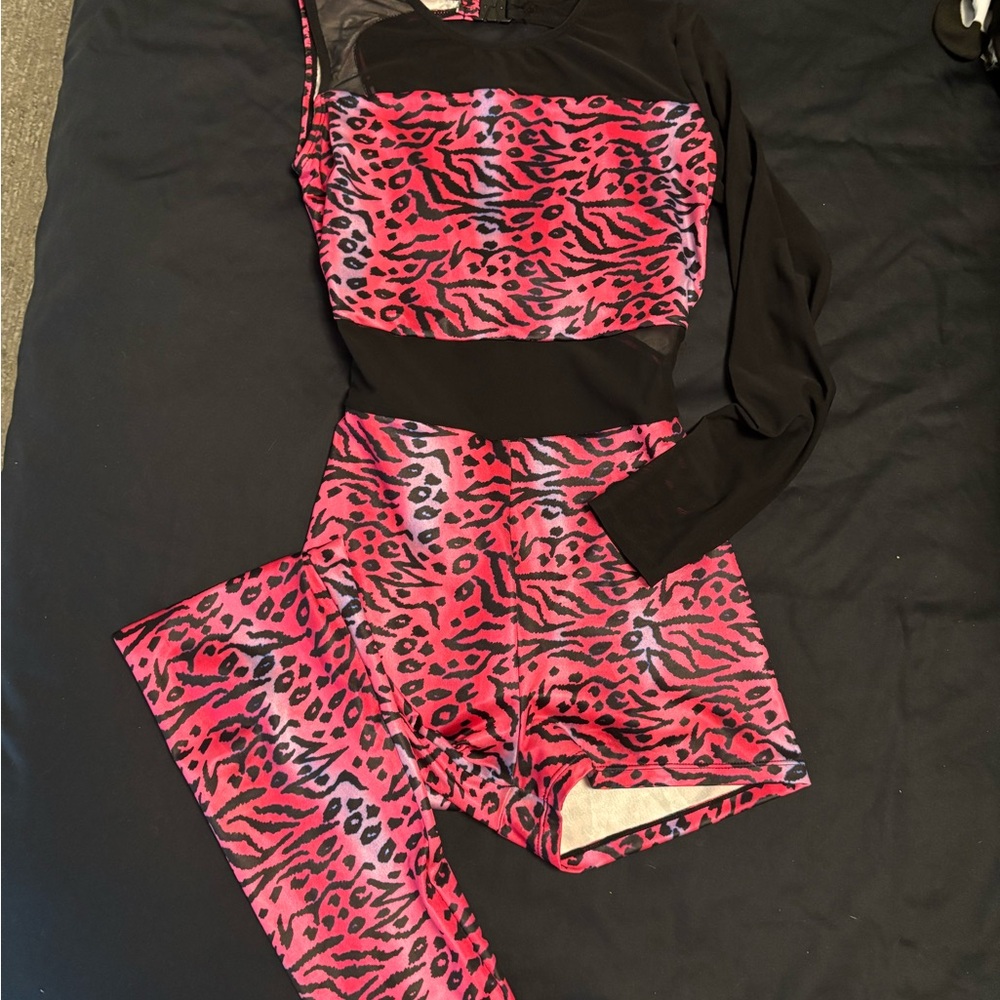 Pink and Black Weismann’s unitard costume